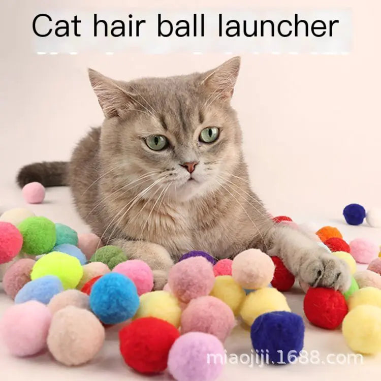 Cat Toy Launcher with Soft Balls for Playful Fun
