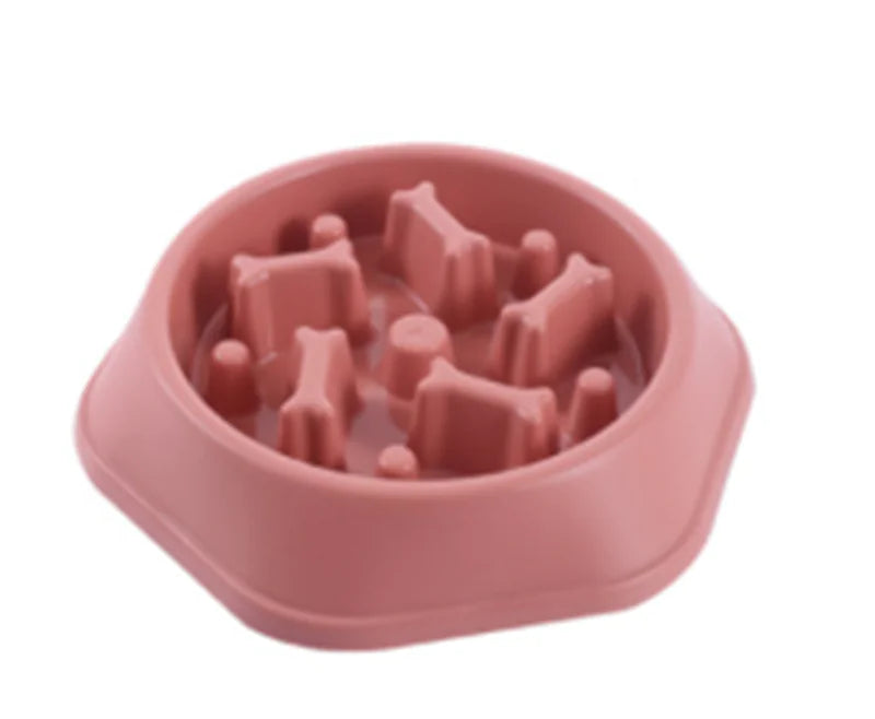 Home Style Bone Slow Feeder Dog Bowl for Choke Prevention