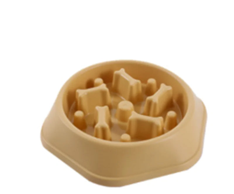 Home Style Bone Slow Feeder Dog Bowl for Choke Prevention